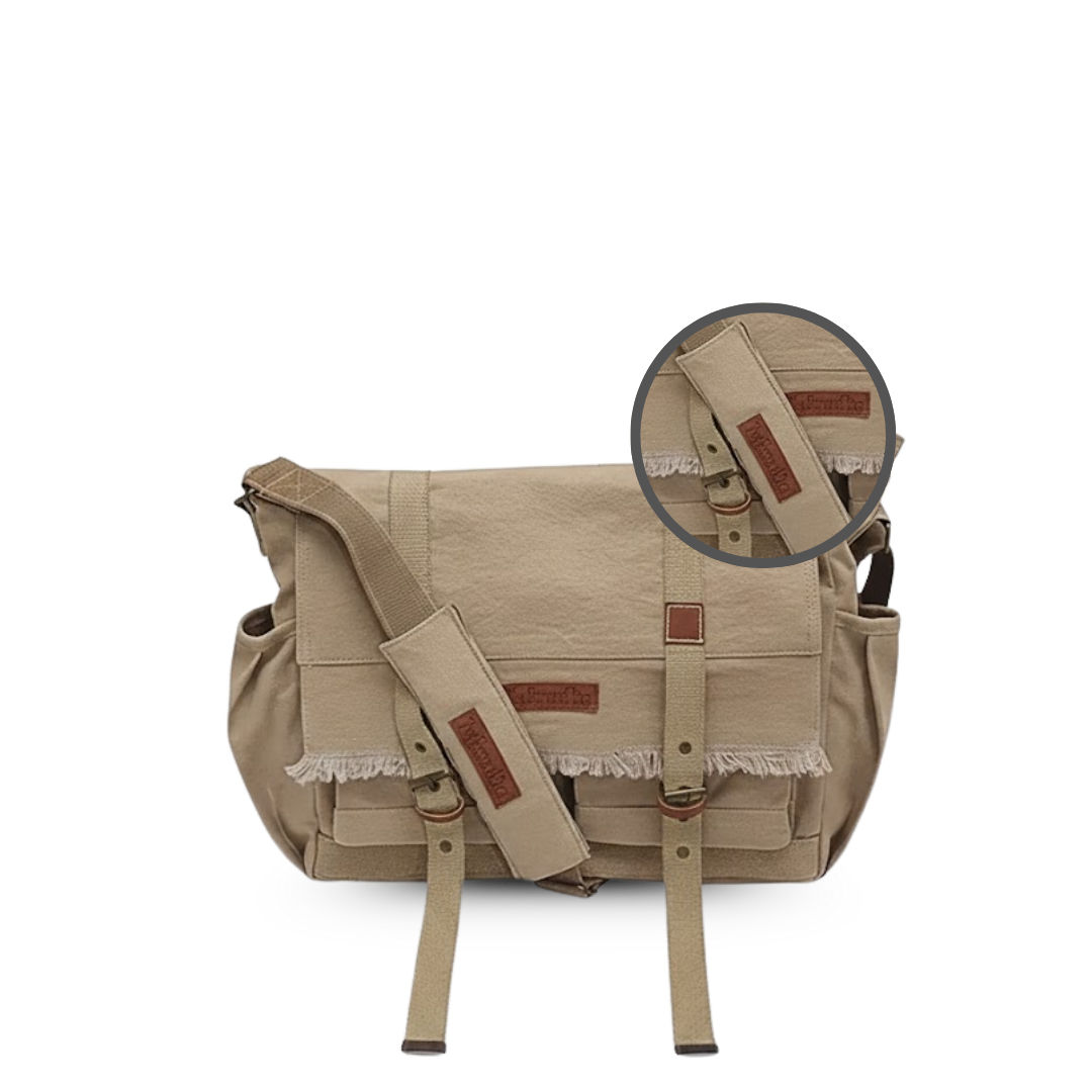 Beige Unisex Laptop Messenger Bag for Everyday Use 182